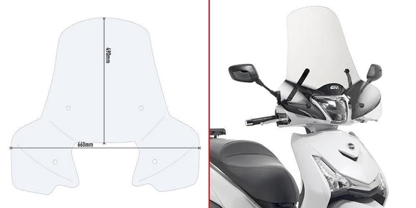 Givi 7057A Piaggio Medley / S 125-150 - Kymco People S 300 (19-20) Siperlik