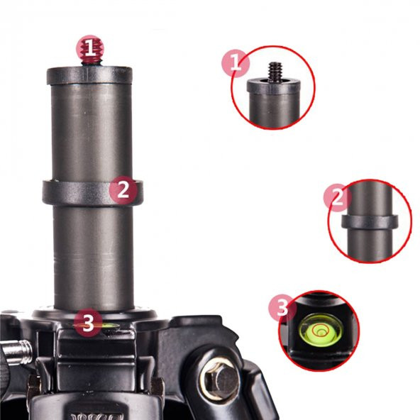 Deyatech 3642B 133cm DSLR ve Video Kamera için Hafif Tripod - 3