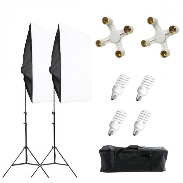 Deyatech YouTube 4 Duylu Video ve Fotoğraf 2li Softbox Seti