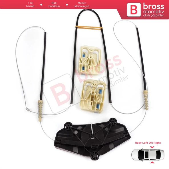 Audi A8 S8 A8L Quattro MK3 D4 4H 2010-2017 4H0839461 4H0839462 İçin Arka Kapı Cam Kriko Tamir Seti - 2