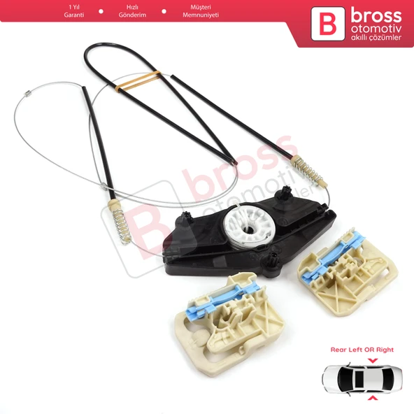 Audi A8 S8 A8L Quattro MK3 D4 4H 2010-2017 4H0839461 4H0839462 İçin Arka Kapı Cam Kriko Tamir Seti - 3