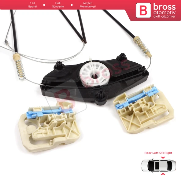 Audi A8 S8 A8L Quattro MK3 D4 4H 2010-2017 4H0839461 4H0839462 İçin Arka Kapı Cam Kriko Tamir Seti - 5