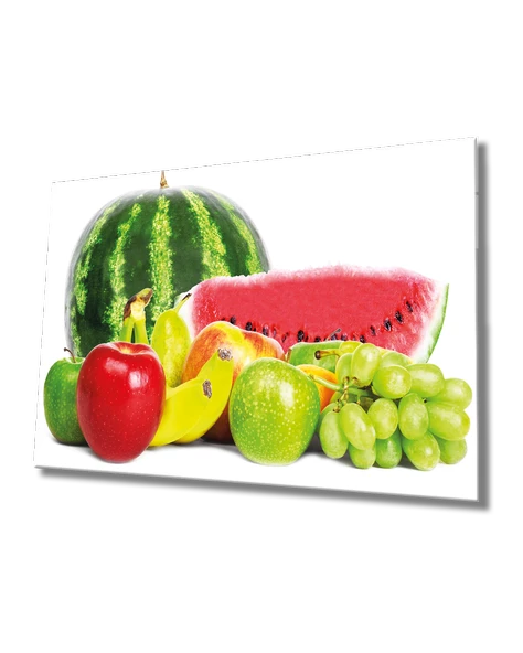 Meyveler Dekoratif ve Modern Cam Tablo Fruits