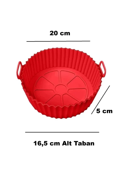2'li Set 50 Adet AirFryer Yağsız Pişirme Kağıdı Silikon Yanmaz Yapışmaz Koku Yapmaz Yıkanabilir Pişirme Kabı - 2