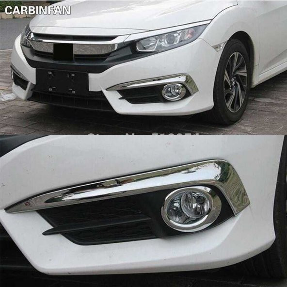 Honda Civic FC5 Krom sis Kaplaması (İTHAL) Sis Çerçevesi 2019+ - 2