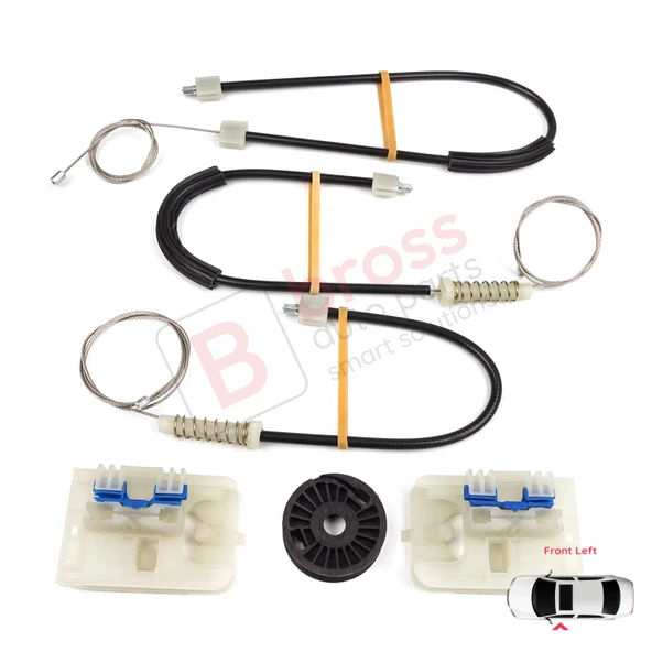 VW Passat B8 3G CB Magotan B8L 3G0837461 İçin Ön Sol Kapı Cam Kriko Tamir Seti ürün görseli 1