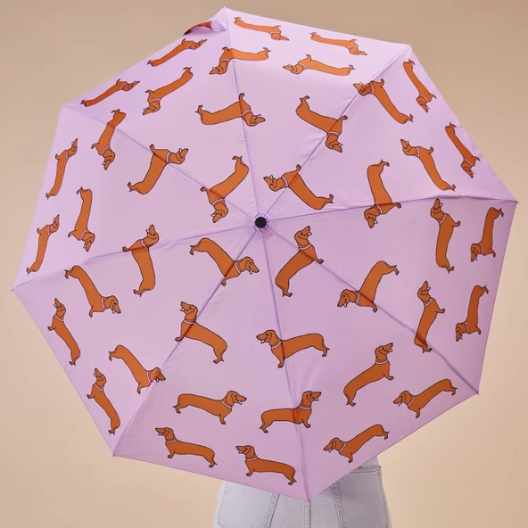 Original Duckhead Duck Kompakt Şemsiye Dachshund Purple - 10