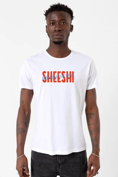 Babymonster Sheesh Beyaz Erkek Bisikletyaka Tshirt