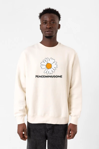 G-Dragon Peaceminusone Ekru Erkek 2ip Sweatshirt