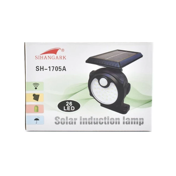 Powermaster SH-1705B 36 Ledli Sensörlü 3 Modlu Solar Güneş Enerjili İndiksiyon Duvar Lambası Bahçe Aydınlatması - 4