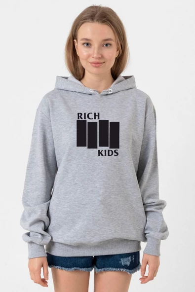 G-Dragon Rich Kids Grimelanj Kadın 3ip Kapşonlu Sweatshirt - 2