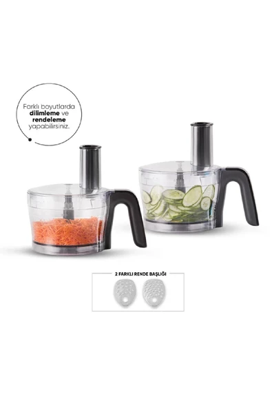 Karaca Mastermaid Power Essential Iconic Beige Mutfak Robotu, Blender Seti 2000 W - 4