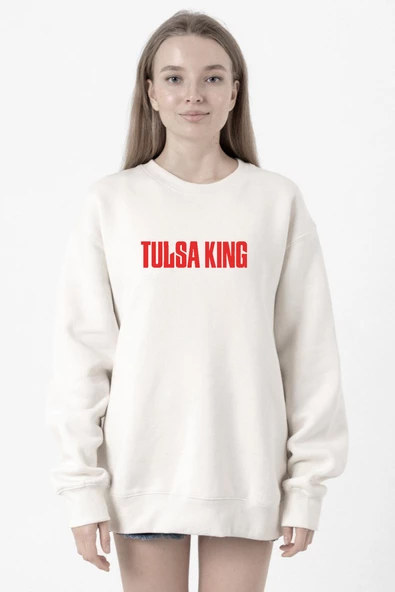 Tulsa King Lettern Beyaz Kadın 2ip Sweatshirt - 2