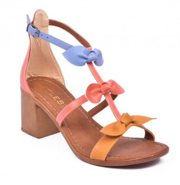 Feles Kurdelalı Kadın Günlük Topuklu Ayakkabı
