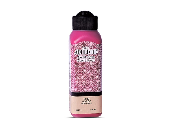 Artdeco Akrilik Boya 140ml Bordo 3643
