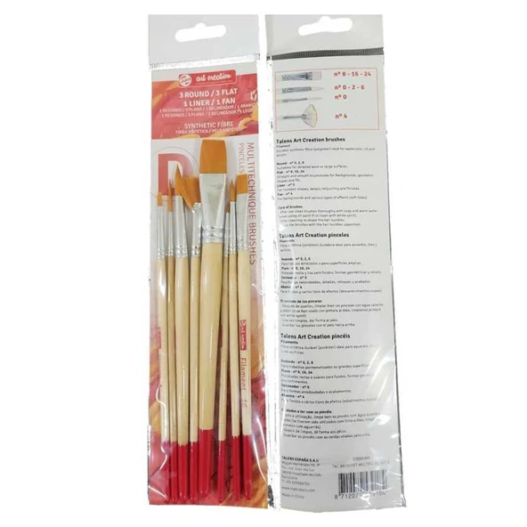 Talens Art Creation Multi Teknik Fırça Seti 8'li Set - D / RT9099004M