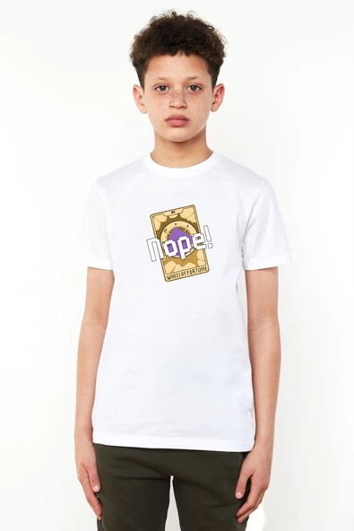 Wheel Of Fortune Nope Beyaz Çocuk Bisikletyaka Tshirt ürün görseli
