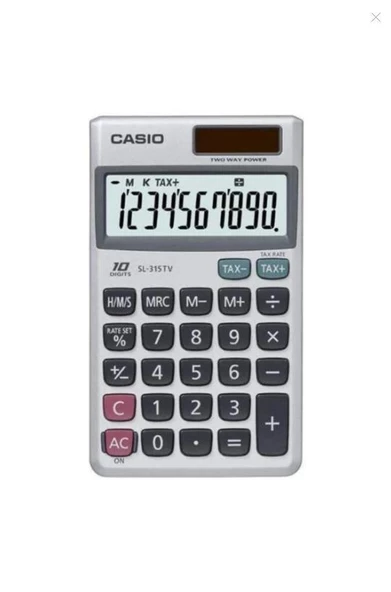 CASIO SL-315TV CEP TİPİ HESAP MAKİNESİ 10 HA