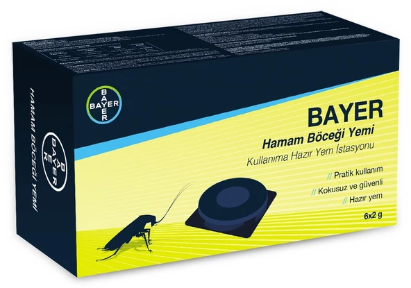 BAYER 6 PARÇA  X 2GR HAMAM BÖCEK YEMİ PLASTİK İSTASYON - YAPIŞKANLI