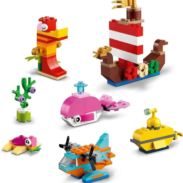 Lego 333 Parça Classic Yaratıcı Okyanus Eğlencesi - Mavi Su Dünyası - 2