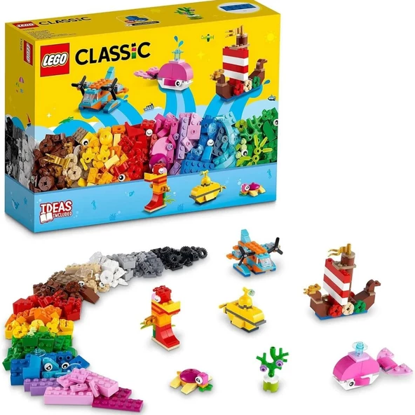 Lego 333 Parça Classic Yaratıcı Okyanus Eğlencesi - Mavi Su Dünyası