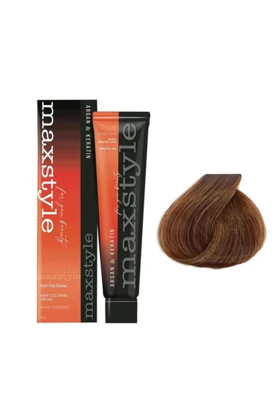 Maxstyle Argan Keratin Saç Boyası 6.34 Koyu Karamel 60 ml