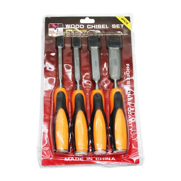 WOOD CHISEL 4 PARÇA 6-12-18-24MM İSKARPELA SET