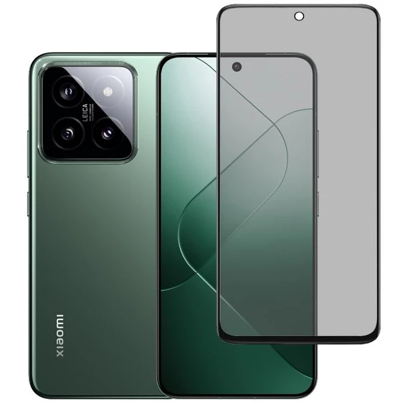 Smody Xiaomi Mi 14 Gizli Hayalet Ekran Koruyucu Temperli Cam Yandan Gözükmez