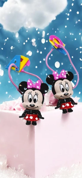 Harfli Minnie Kız Çocuk Lastikli Toka 2li - Resim 3