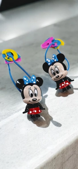 Harfli Minnie Kız Çocuk Lastikli Toka 2li - Resim 2