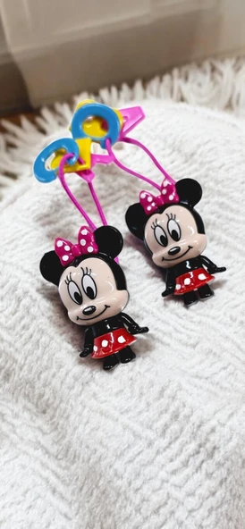 Harfli Minnie Kız Çocuk Lastikli Toka 2li - Resim 5