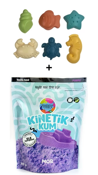 Mammacomica Dough 500gr Kinetik kum + Deniz Canlıları Seti - 4