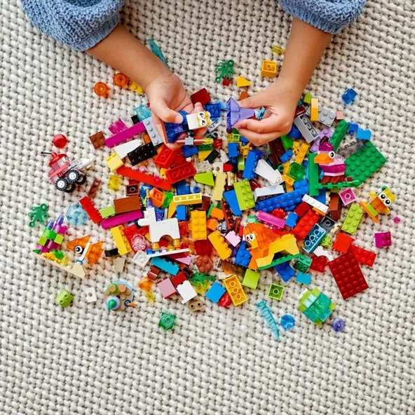 Lego 500 Parça Classic Yaratıcı Şeffaf Yapım Parçaları - Mavi Su Dünyası - 5