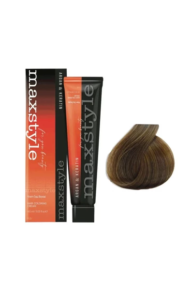 Maxstyle Argan Keratin Saç Boyası 7.00 Yoğun Kumral 60 ml