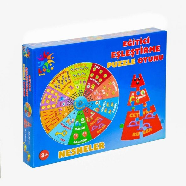 Laço Kids - Eğitici Eşleştirme Puzzle Oyunu - (31x31 cm 41 Parça) NESNELER LC021