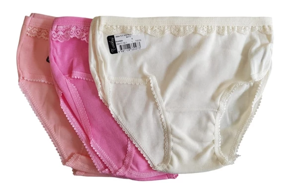 Tutku 0834 Kız Çocuk Ince Bel Pınar Bato-Slip-Külot - 12'li Kombin - 4