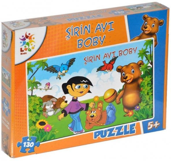 Laço Kids - Şirin Ayı BOBY Puzzle Oyunu-27x40 cm 130 Parça LC13006