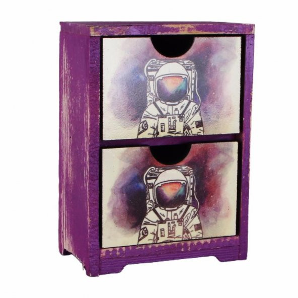Astronot Ahşap El Yapımı Şifonyer