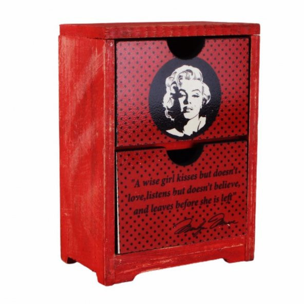 Marilyn Monroe Ahşap El Yapımı Şifonyer