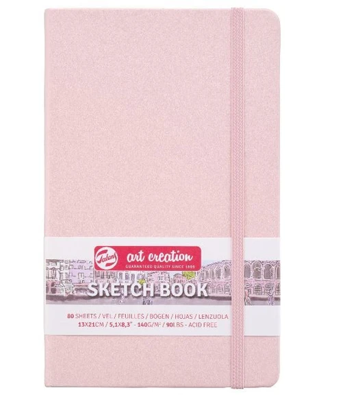 Talens Art Creation Sketch Book 13x21cm 140gr 80yp Sert Kapak Eskiz Defteri Pembe/ RT9314012M