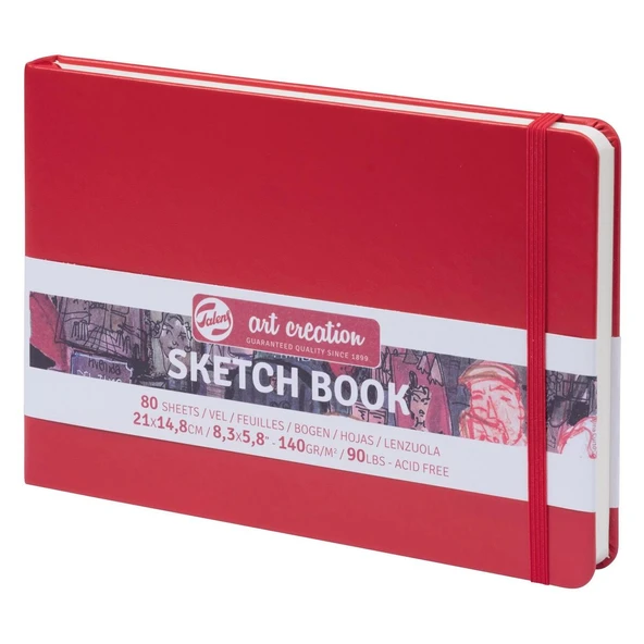 Talens Art Creation Sketch Book 21x14.8cm 140gr 80yp Sert Kapak Eskiz Defteri Kırmızı/ RT9314205M