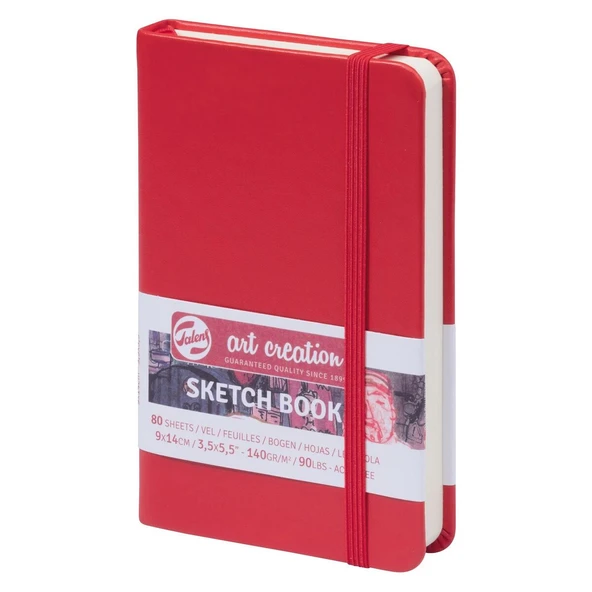 Talens Art Creation Sketch Book 9x14cm 140gr 80yp Sert Kapak Eskiz Defteri Kırmızı/ RT9314201M