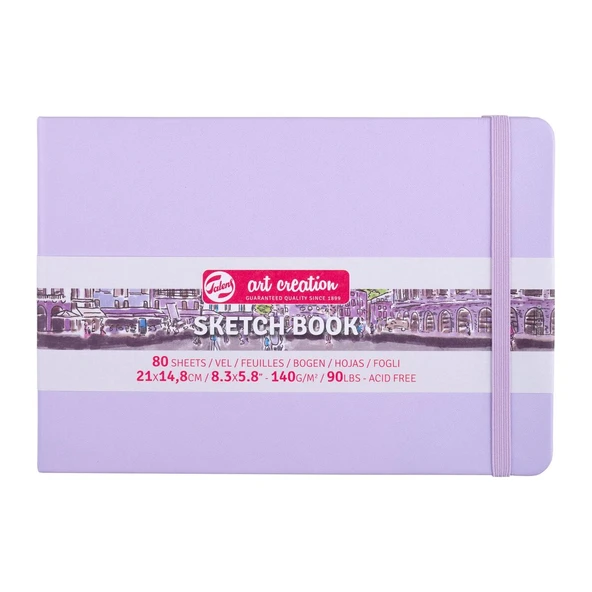 Talens Art Creation Sketch Book 21x14.8cm 140gr 80yp Sert Kapak Eskiz Defteri Eflatun/ RT9314135M