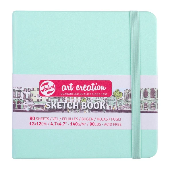 Talens Art Creation Sketch Book 12x12cm 140gr 80yp Sert Kapak Eskiz Defteri Nane Yeşili/ RT9314034M ürün görseli
