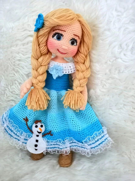 Prenses Bella Bebek Amigurumi Organik Oyuncak - 4