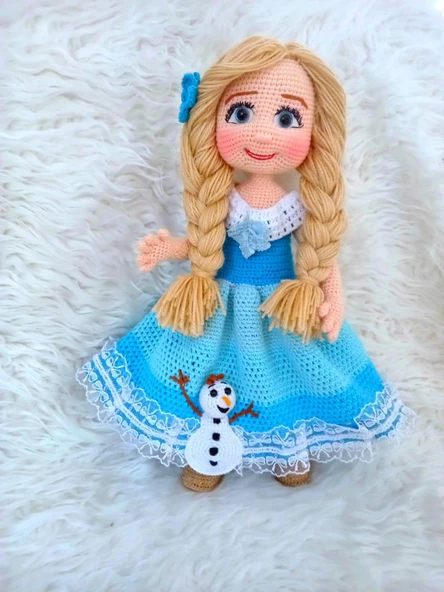 Prenses Bella Bebek Amigurumi Organik Oyuncak - 5