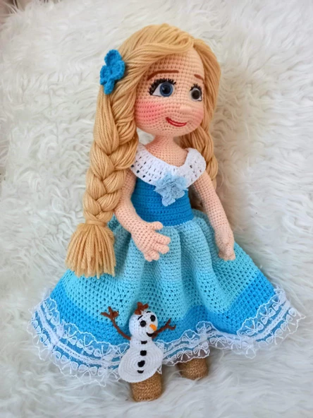 Prenses Bella Bebek Amigurumi Organik Oyuncak - 2