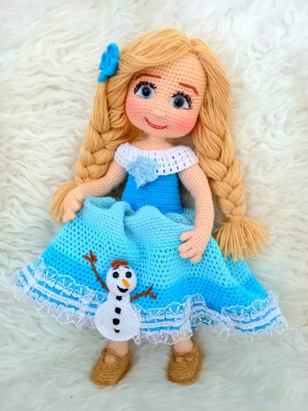 Prenses Bella Bebek Amigurumi Organik Oyuncak - 1