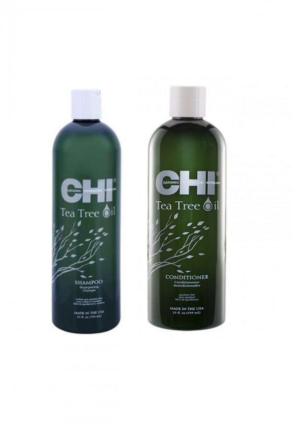 Chi Tea Tree Oil Parabensiz Şampuan 739ML+Saç Kremi 739ML - 1