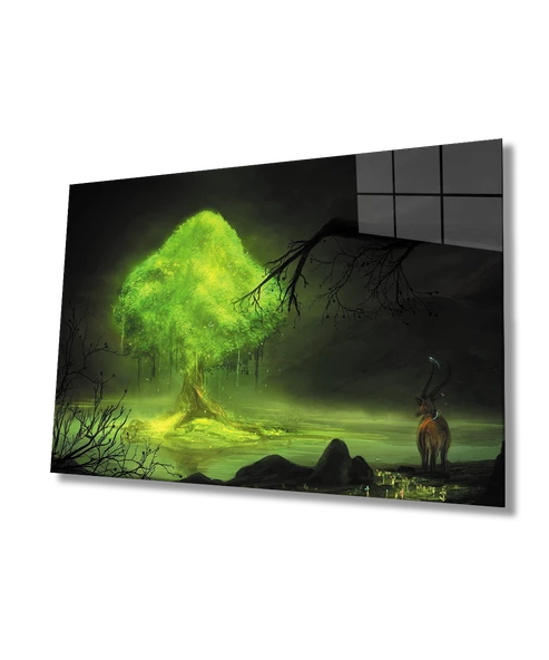 İllustrasyon Manzara Hayvan Yeşil